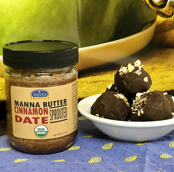 Sprouted Cinnamon Date Manna Butter Truffles